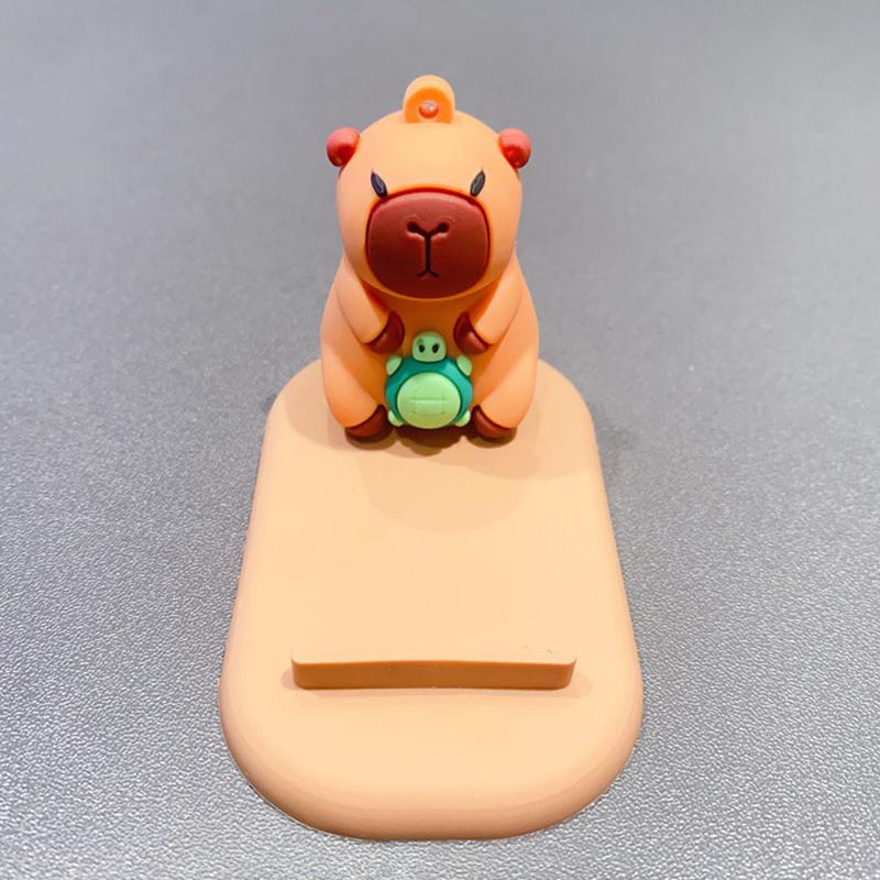 Cute Capybara Phone Tablet Stand Cartoon Model Desktop Pendant Lazy Stand Handmade Small Gift Children'S Toy