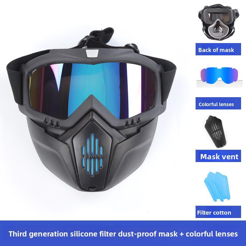 

High Definition Industrial Polishing Spray Paint Anti-fog Full Face Dust Mask Goggles Anti-splash Sand Dust Mask