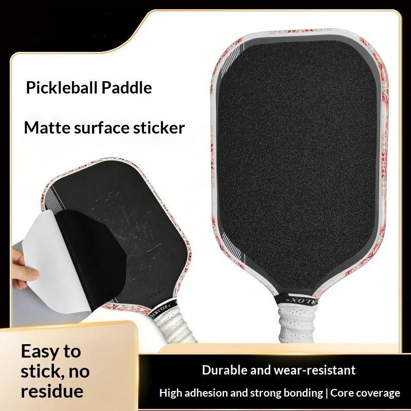 2 Pcs Pickleball Paddle Frosted Surface Sticker Residue Free Adhesive Wearproof For Training Matches