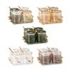 4 Bottle with Lids Save Space Easy To Clean Seasoning Set Salt Organizer