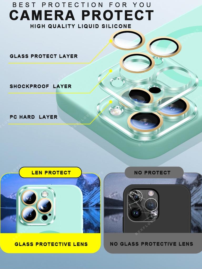 Liquid Silicone Magnetic Phone Case For iPhone 15 14 16 Plus 11 12 13 16 Pro Max Magsafe Wireless Charge Protector Soft Cover
