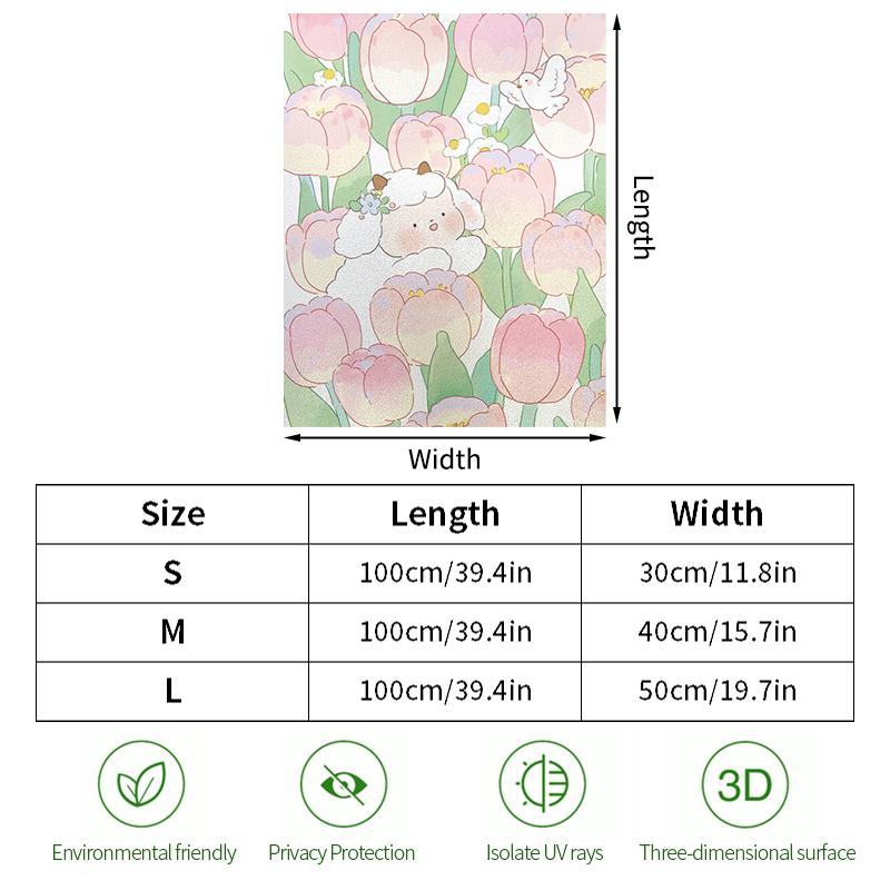 Window Privacy Film Frosted Glass Sticker Decorative Window Wallpaper Film Anti Look Stickers for Bathroom Cupboard Closet