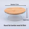 Ruhan Round Glass Lunch Box with Bamboo Lid
