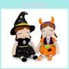 Cute Halloween Witch Pumpkin Doll Plush Toy For Spooky Decor