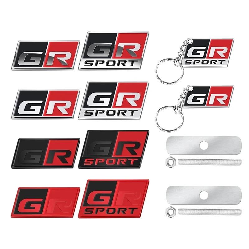 3D Aluminum GR SPORT logo Emblem RACING Badge Auto Body Trunk Deccor Sticker for Toyota Alphard Avensis Prius Verso Crown Yaris