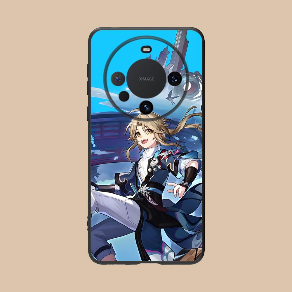 HSR Yanqing Matte TPU Mobile Phone Case for Huawei Mate 60 50 40 30 20 10 Pro Plus Lite E 5G Colorful Printing Cover