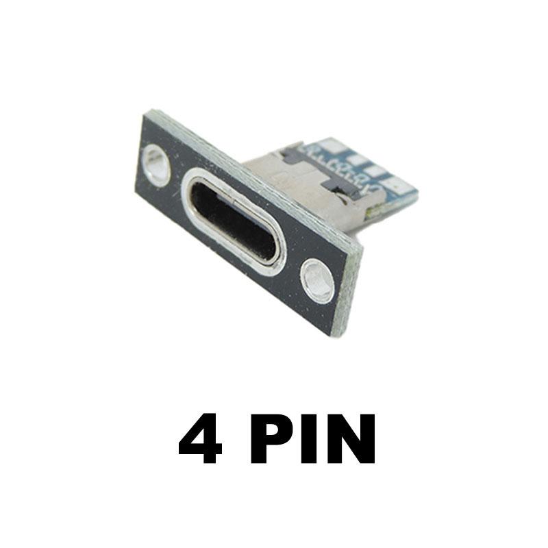 

5 шт. 2-контактный 4-контактный разъем USB Type-C 3.1 Type-C тип C гнездовой разъем для зарядки порт USB 3.1 тип C крепление гнезда фиксирующая пластина 4 pin