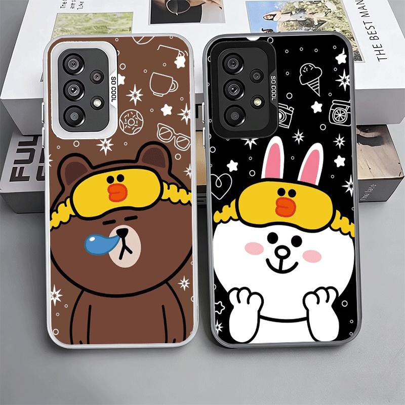 Cartoon Bear B-Browns C-Conys Soft Phone Case for Samsung A17 A16 A15 A14 A13 A57 A56 A55 A54 A53 A37 A36 A35 A34 A33 A26 A25 A2
