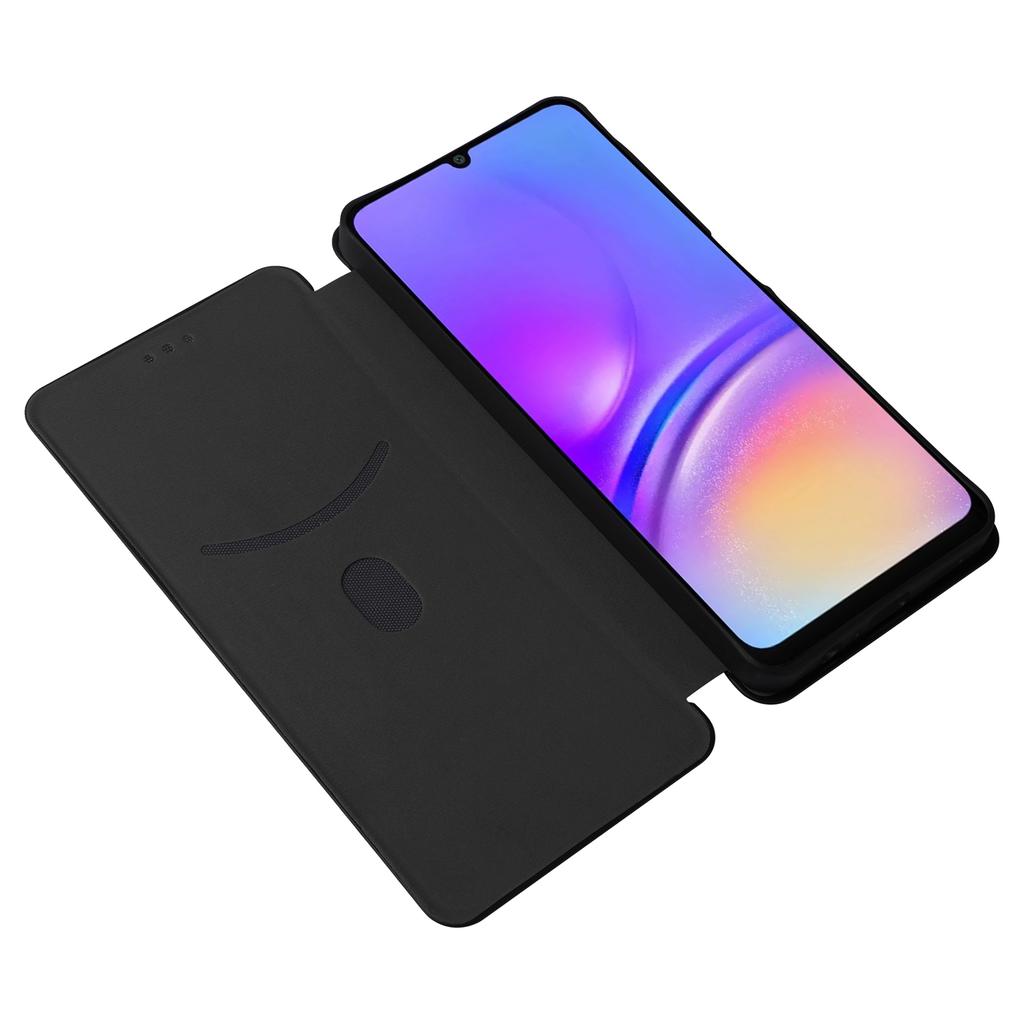 For Samsung Galaxy A06 4G Case Carbon Fiber Texture Drop-Proof PU Leather Phone Cover