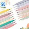 12/20 Stück Pastell Morandi Quadratische Textmarker: Ästhetische Meißelspitze, kein Durchbluten & kein Verschmieren, für Journaling, Schule & Büro