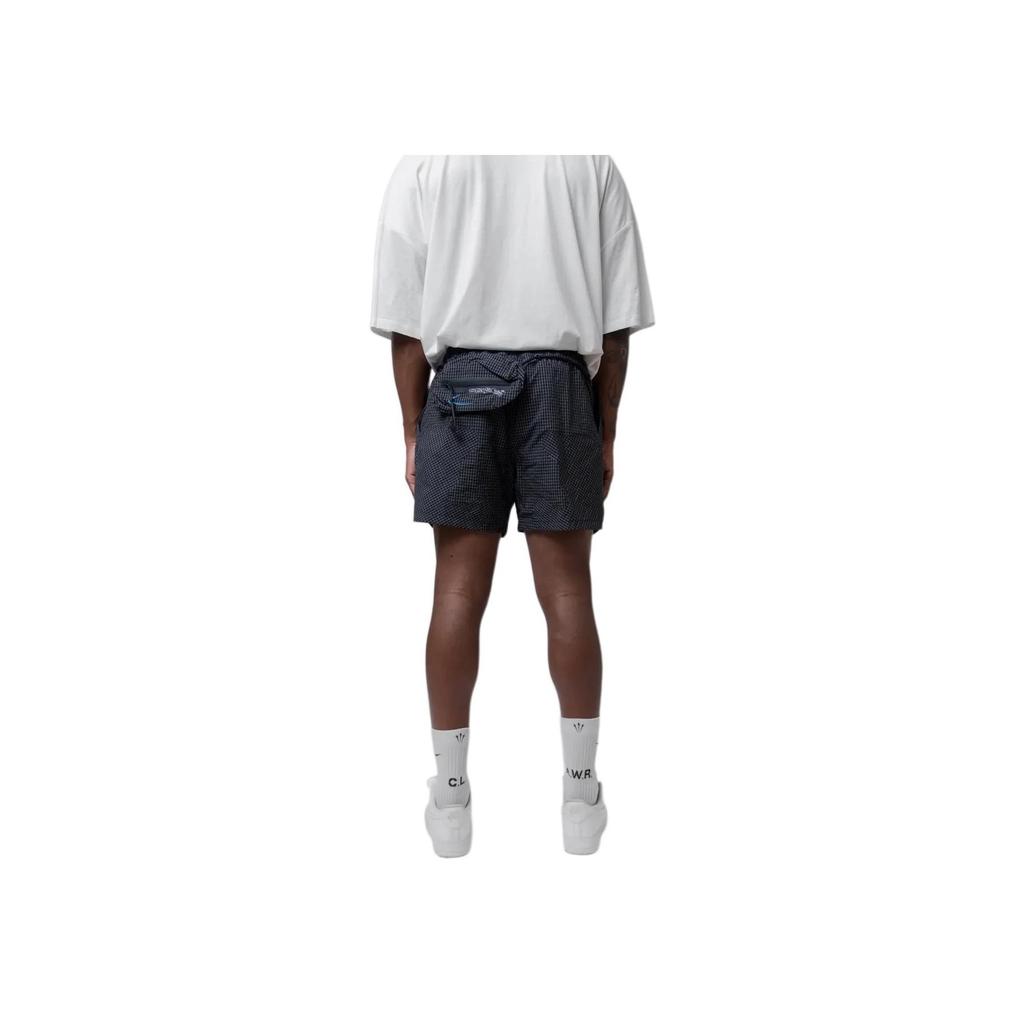 Nike x Off-White Metallic Embroidery Waterproof Drawstring Shorts Men Bottoms Black DN1703-010