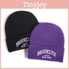 Unisex Letter Trendy Embroidery Warm Acrylic Knit Hat For Outdoor Casual Wear