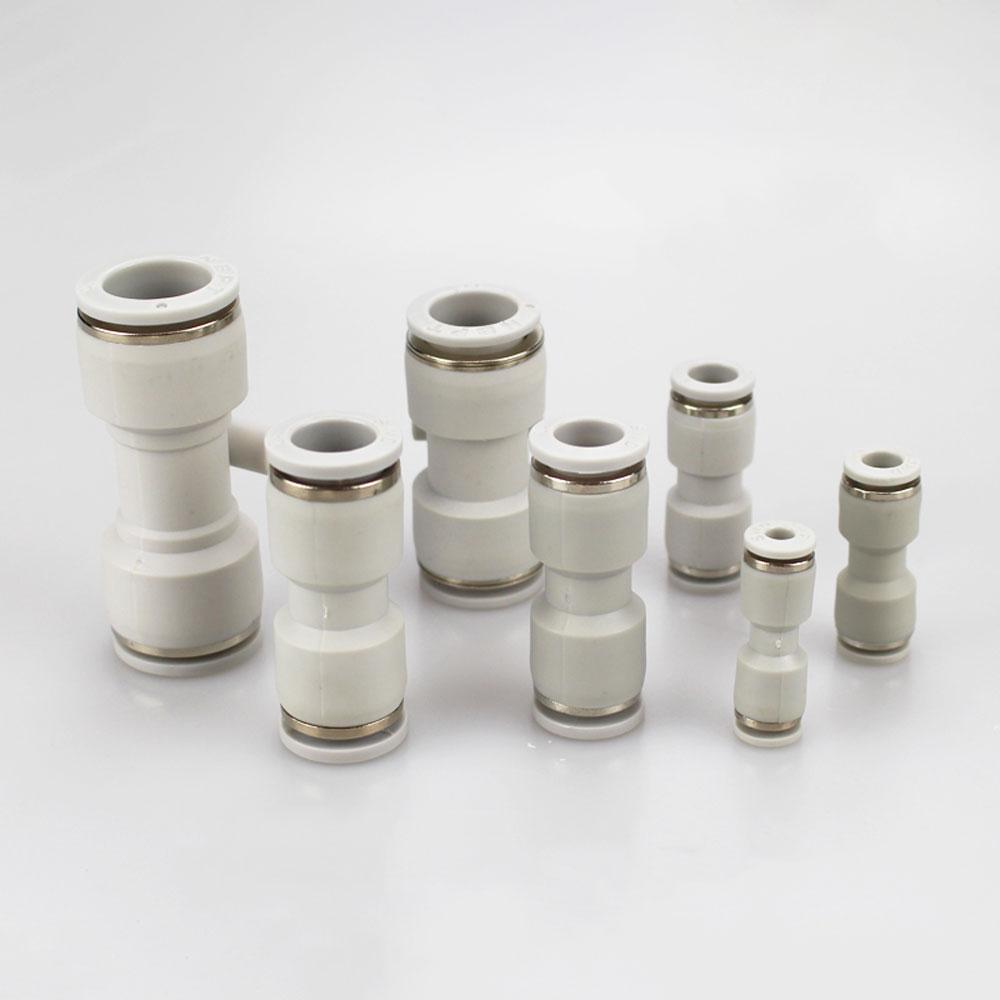 Fit 3 4 6 8 10 12 14 16mm Tube Straight PU Plastic Pneumatic Air Pipe Fitting Fitting Push In Connector Coupler