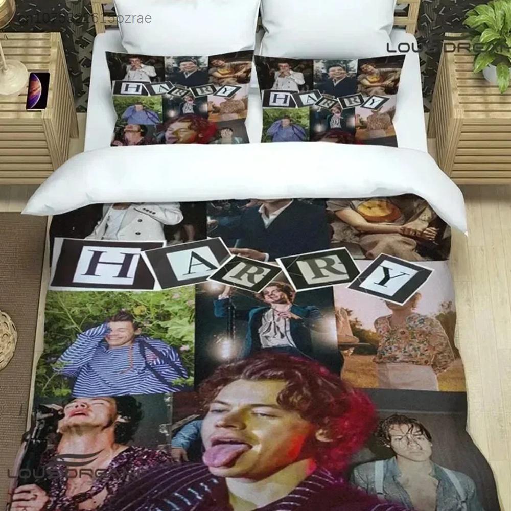 Zanger H-Harry-Styles Beddengoed Sets Exquise Beddengoed Set Dekbedovertrek Beddekbed Set Beddengoed Set Luxe Verjaardagscadeau