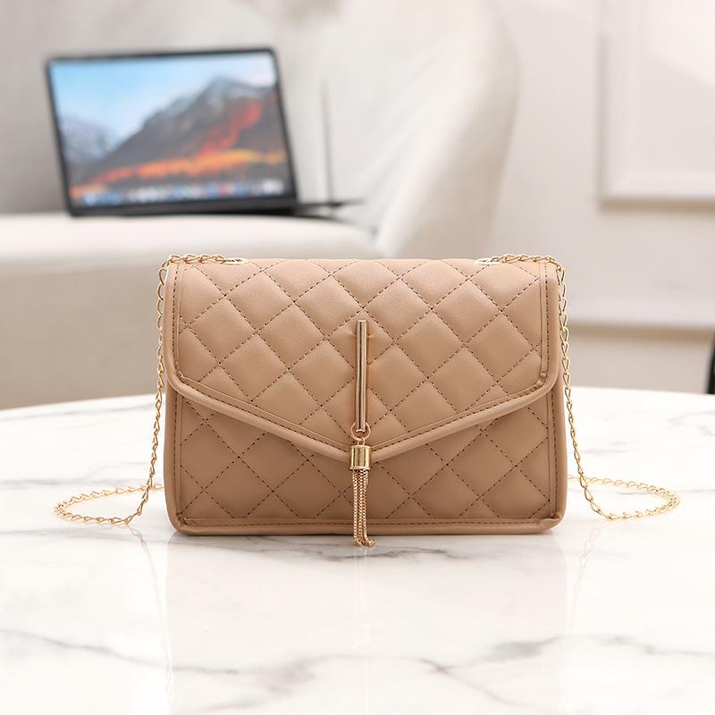 Rhombus tassel bag versatile niche g women's bag women's small bag niche chain bag