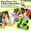 Threeking Remote Control 4WD Stunt Remote Control No Tools Boys and Birthday Indoor and Outdoor Suitable for Children Ages 6 and Green Car, Kids' Toy,