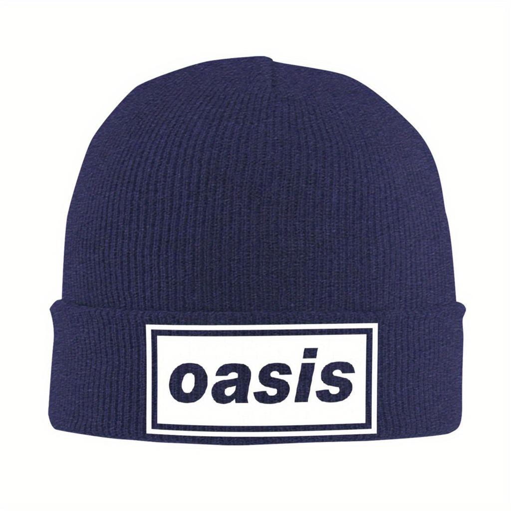 O-Oasis Logo Knitted Hat Women's Men's Beanies Winter Hats Acrylic Hip Hop Caps
