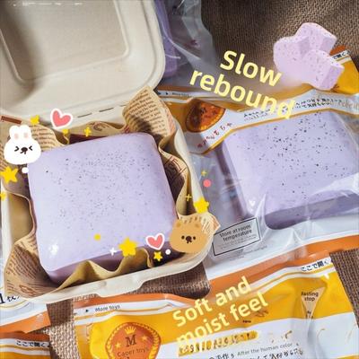New Soft Slow Rising Squishy Stress Relief Calming Squishes Fidget Toys Sticky Toast Squishy Squishy Squeeze Toy Sensory Play