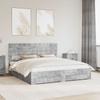 Storage Bed Frame with Drawers and Headboard Wood Based Material