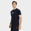 FILA Latte Girl 3.0 Athletics Vintage Logo Print Crew Neck Short Sleeve T-Shirt Men Tops Deep-Black A11M321104FBK
