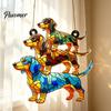 Unique Gift for Friends Dachshund Hanging Ornament, Acrylic Window Sun Catcher, Cute Dog Interior Accessories Decoration Home Room Decor, Front Porch