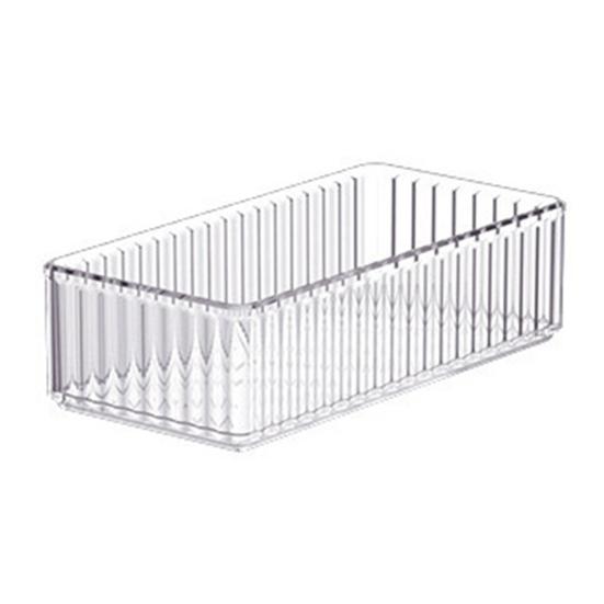 Drawer Divider Storage Box Clear Bathroom And Vanity Drawer Organizer Tray Drawer Storage Bin for Makeup Brushes Lipstick Cosmetics Kitchen Utensils