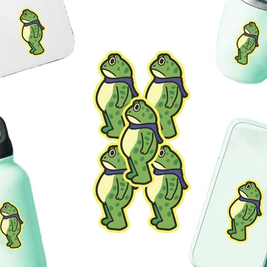 Portland Frog Protester Sticker Set Waterproof Vinyl Bumper Stickers Portland Rage Resistance Humor Frogs