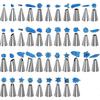 68-pieces Cake Piping Nozzles Tips Kits With 2 Reusable Piping Bags Icing Bag, 2 Coupler, 2 Flower Nail, 3 Plastic Scrapers And Storage Case, Stainles