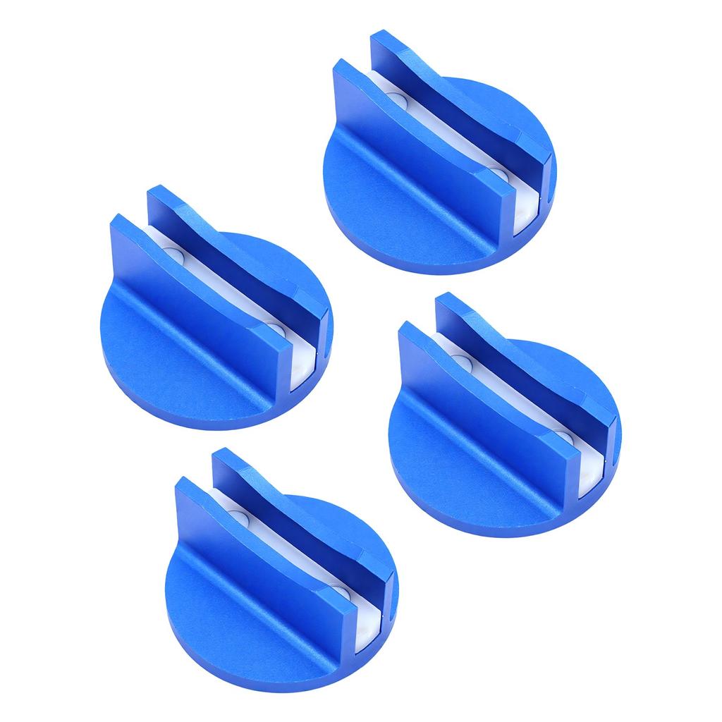4 PCS Aluminum Grooved Magnetic Jack Pad Welding Jacking Adapter for SUV Truck Garage Blue