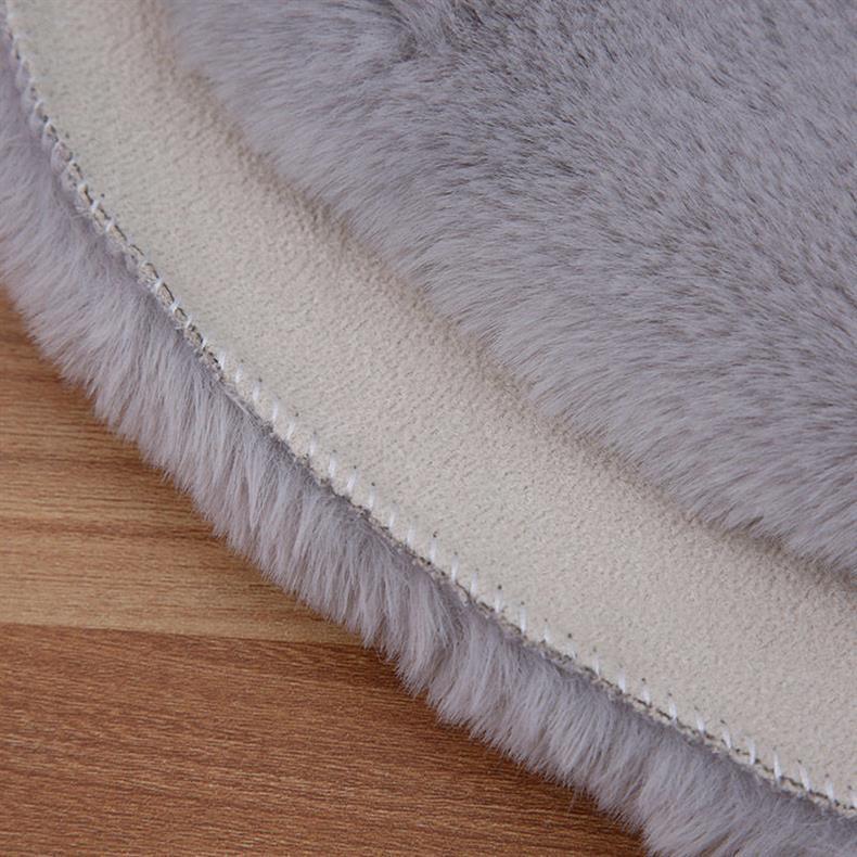 Plush White Faux Rabbit Fur Blanket & Nordic Style Sofa Cushion