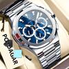 Business Man Wristwatch Date Chronograph Waterproof Luminous Luxury Watch Stainless Steel Quartz Watches Male