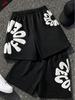 Single-pack Boys' Casual Outdoor Fashion Versatile Foam Shorts with Letter Print Design, Loose and Breathable, Perfect for Spring and Summer.