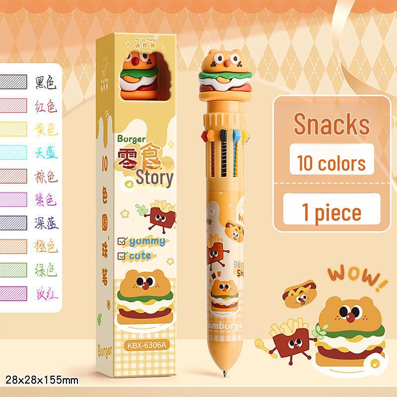 

Capybara 10/12-Color Симпатичная многоцветная шариковая ручка для заметок