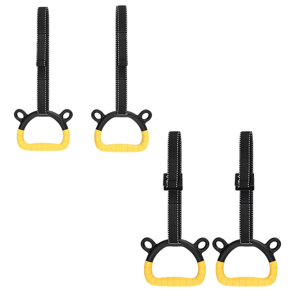 Pull Up Handle Rings with Adjustable Straps Pull Up Gym Rings Multi-Function Strength Training Equipment for Physical Training