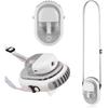 Portable Neck Fan, Multi-functional Design Wearable Personal Fan for Women Men, Spray Function for Skin Moisturization, Grey