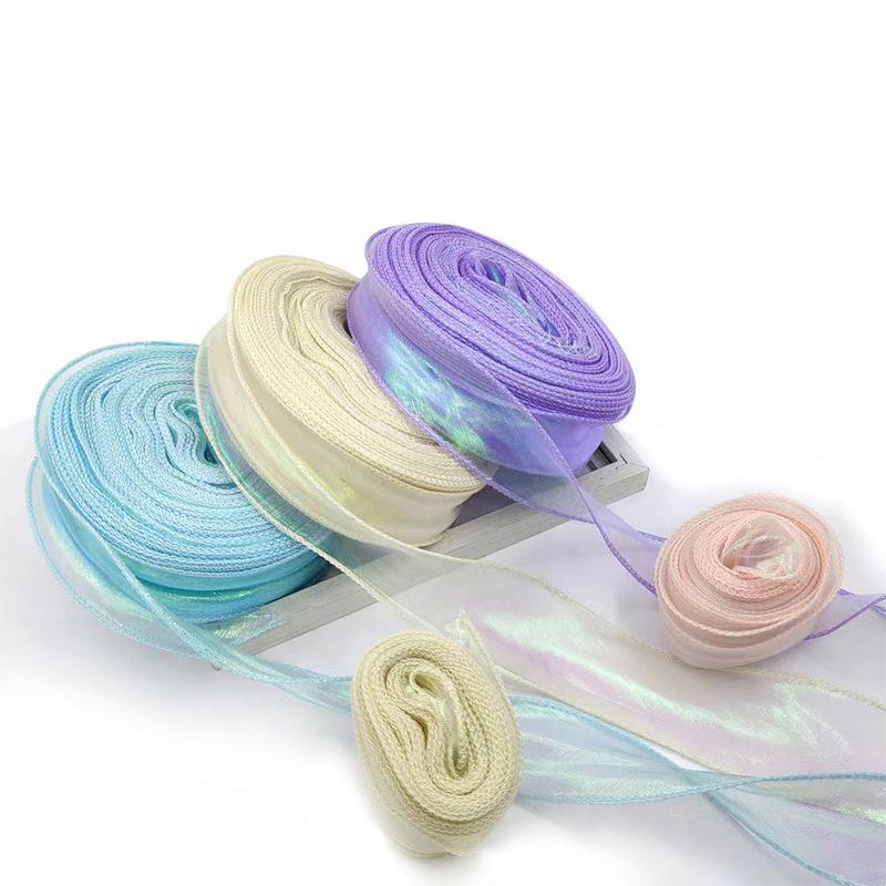 Iridescent Fishtail Yarn Ribbon for DIY Cake Decor & Gift Wrapping