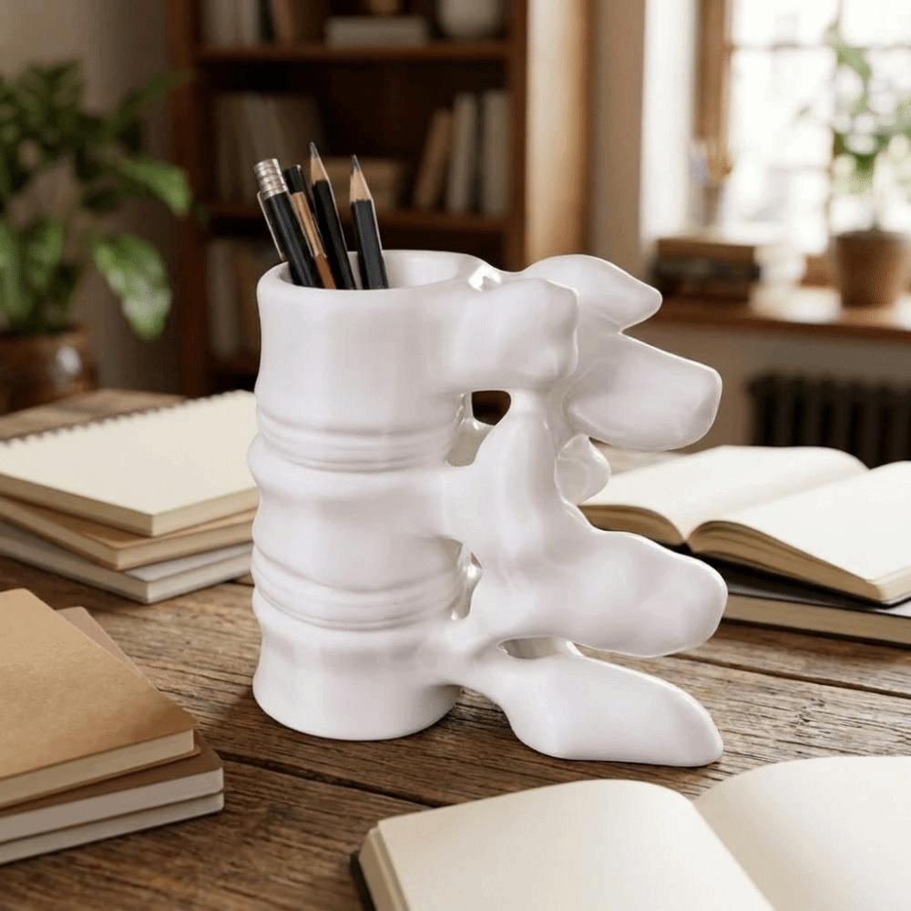 Lustiger Wirbeläulen Stifthalter 3D Gedruckter Simulationswirbelsäulen Bürstenhalter Wirbelsäule 3D Vase Ärzte