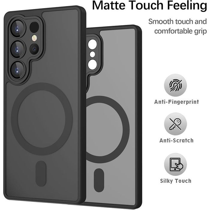 Coque Magnétique pour Samsung Galaxy S26 Ultra - avec Protection Caméra - Noir