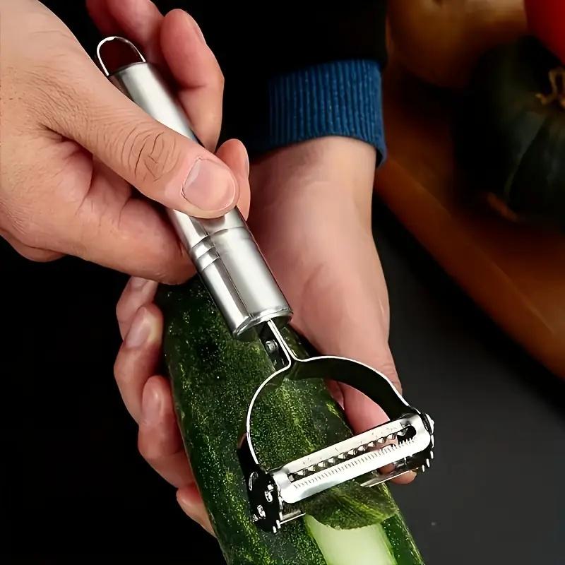 Stainless Steel Multi-Purpose Peeler & Slicer for Veggies & Fruits, Effortless Kitchen Helper, Ideal Holiday Gift.