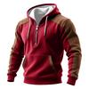 Men's Colorblock Sweatshirt Hoodie Men's Sports Large Size Casual Sweatshirt