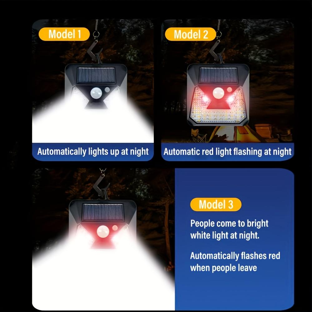 D5 Motion Sensor Solar Lamp Outdoor Wall Light Sconce 120° Wide Angle Illuminated Floodlight 3 Lighting Modes Fence Garden Light