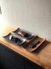atelierCODEL Leather Tray, Accessory Holder. Crafted by artisans from a single piece of leather, this large, genuine leather accessory tray is made