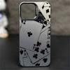 Barevný stříbrný přeshraniční pouzdro na telefon s hracími kartami kompatibilní pro Apple 15 matné 13/15 11 Pro Max kreativní kryt