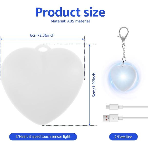 Purse Light Handbag, Purse Glow Heart Light W Automatic Sensor, LED Touch Activated Lamp Mini Night Lamp, Illumiate Your Bag, The Best Gifts for