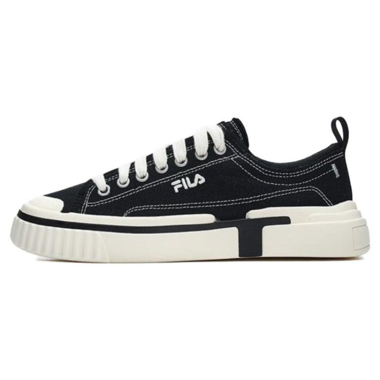 FILA Loop Retro Classic Shock Absorbing Low Top Canvas Shoes Women sneaker White Black F12W322305FBK