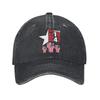 Men Women Liberia Independence Day Printed Hats Fashion Distressed Denim Baseball Cap Adjustable