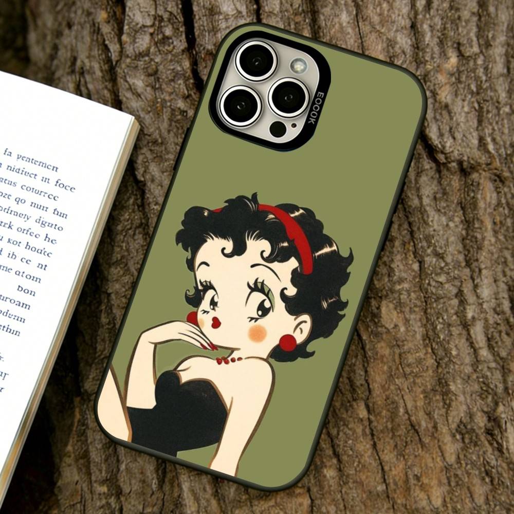 Cartoon Betty Boop Handyhülle Für iPhone 17,16,15,14,13,12,11 Plus,Pro Max,XS,Bunte Silberne Handyhülle Funda Cover