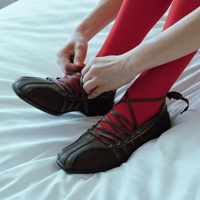 Women's Ballet Flats Fashion Lace-up Retro Casual Shoes Comfortable Lightweight Ballet Sneakers
