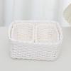 3Pcs Handmade Straw Woven Soft Round Paper Rope Storage Basket for Organizing Decorative Storage Bins Office Storage Box 2025