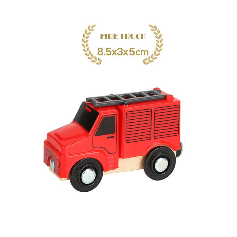 1PC Wooden Magnetic Train Car Locomotive Toy Wood Railway Car Truck Accessories Fit Biro Wooden Tracks Toys for Children Gifts